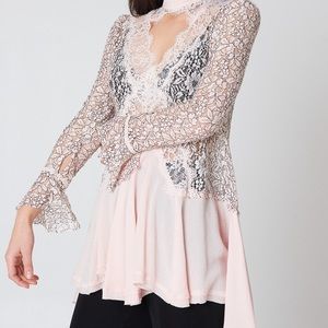 NWOT FREE PEOPLE LACE TUNIC
